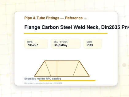 Flange Carbon Steel Weld Neck, Din2635 Pn40 50mm - Pipe & Tube Fittings — Reference (IMPA) - IMPA 735727 - UOM PCS