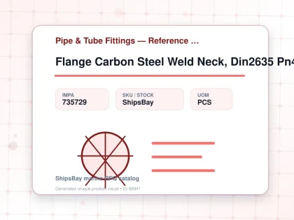 Flange Carbon Steel Weld Neck, Din2635 Pn40 80mm - Pipe & Tube Fittings — Reference (IMPA) - IMPA 735729 - UOM PCS