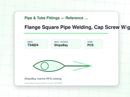 Flange Square Pipe Welding, Cap Screw W/groove Ssa 32mm - Pipe & Tube Fittings — Reference (IMPA) - IMPA 734824 - UOM PCS