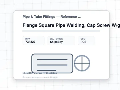 Flange Square Pipe Welding, Cap Screw W/groove Ssa 65mm - Pipe & Tube Fittings — Reference (IMPA) - IMPA 734827 - UOM PCS