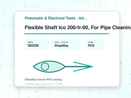 Flexible Shaft Ico 200-fr-00, For Pipe Cleaning Equipment - Pneumatic & Electrical Tools - Additional Items - IMPA 592336 - UOM PCS