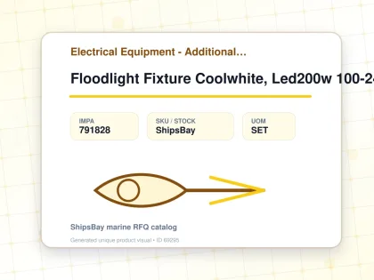 Floodlight Fixture Coolwhite, Led200w 100-240v 360x460x230mm - Electrical Equipment - Additional Items - IMPA 791828 - UOM SET