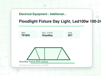 Floodlight Fixture Day Light, Led100w 100-240v 325x425x200mm - Electrical Equipment - Additional Items - IMPA 791825 - UOM SET