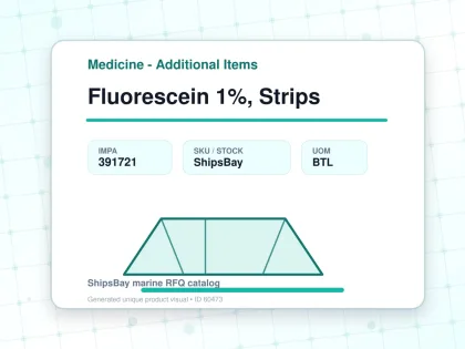 Fluorescein 1%, Strips - Medicine - Additional Items - IMPA 391721 - UOM BTL