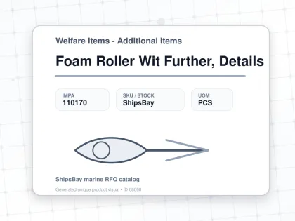 Foam Roller Wit Further, Details - Welfare Items - Additional Items - IMPA 110170 - UOM PCS