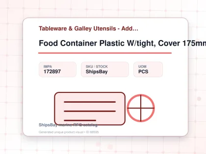 Food Container Plastic W/tight, Cover 175mm Diam 2.4ltr Deep - Tableware & Galley Utensils - Additional Items - IMPA 172897 - UOM PCS