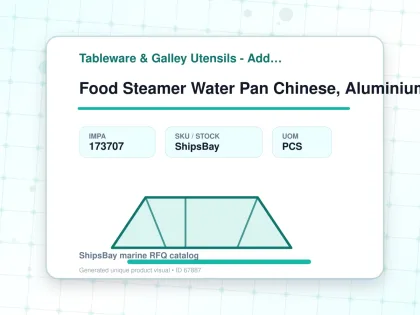 Food Steamer Water Pan Chinese, Aluminium 450mm Diam - Tableware & Galley Utensils - Additional Items - IMPA 173707 - UOM PCS