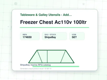 Freezer Chest Ac110v 100ltr - Tableware & Galley Utensils - Additional Items - IMPA 174650 - UOM SET