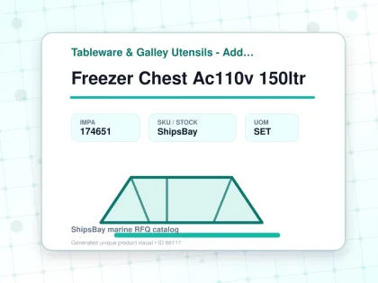 Freezer Chest Ac110v 150ltr - Tableware & Galley Utensils - Additional Items - IMPA 174651 - UOM SET