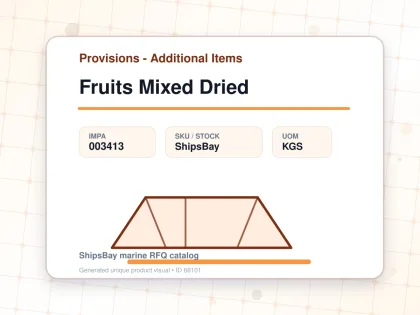 Fruits Mixed Dried - Provisions - Additional Items - IMPA 003413 - UOM KGS