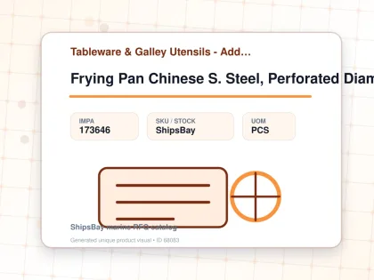 Frying Pan Chinese S. Steel, Perforated Diam 240mm - Tableware & Galley Utensils - Additional Items - IMPA 173646 - UOM PCS