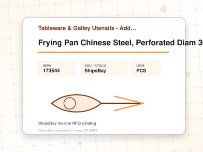 Frying Pan Chinese Steel, Perforated Diam 300mm - Tableware & Galley Utensils - Additional Items - IMPA 173644 - UOM PCS