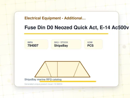 Fuse Din D0 Neozed Quick Act, E-14 Ac500v 4a - Electrical Equipment - Additional Items - IMPA 794007 - UOM PCS