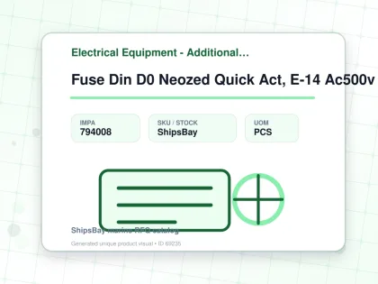 Fuse Din D0 Neozed Quick Act, E-14 Ac500v 6a - Electrical Equipment - Additional Items - IMPA 794008 - UOM PCS