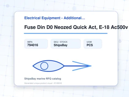 Fuse Din D0 Neozed Quick Act, E-18 Ac500v 20a - Electrical Equipment - Additional Items - IMPA 794016 - UOM PCS