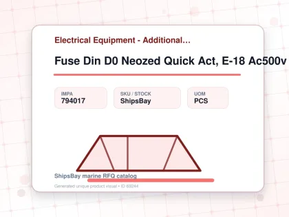 Fuse Din D0 Neozed Quick Act, E-18 Ac500v 25a - Electrical Equipment - Additional Items - IMPA 794017 - UOM PCS