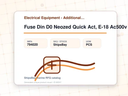 Fuse Din D0 Neozed Quick Act, E-18 Ac500v 63a - Electrical Equipment - Additional Items - IMPA 794020 - UOM PCS
