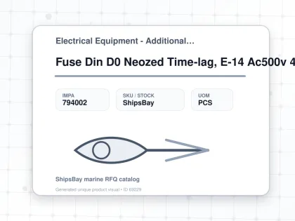 Fuse Din D0 Neozed Time-lag, E-14 Ac500v 4a - Electrical Equipment - Additional Items - IMPA 794002 - UOM PCS