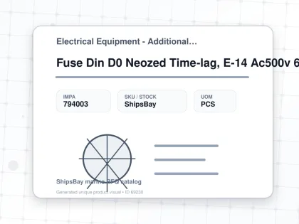 Fuse Din D0 Neozed Time-lag, E-14 Ac500v 6a - Electrical Equipment - Additional Items - IMPA 794003 - UOM PCS