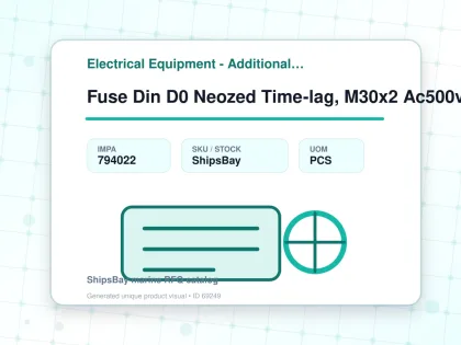 Fuse Din D0 Neozed Time-lag, M30x2 Ac500v 100a - Electrical Equipment - Additional Items - IMPA 794022 - UOM PCS
