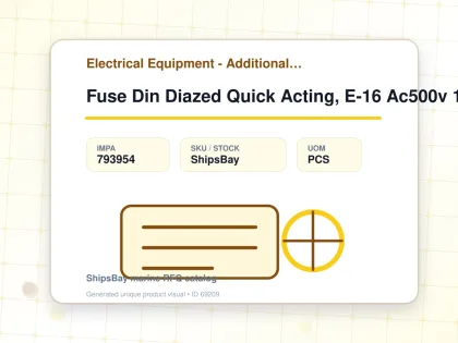 Fuse Din Diazed Quick Acting, E-16 Ac500v 10a - Electrical Equipment - Additional Items - IMPA 793954 - UOM PCS