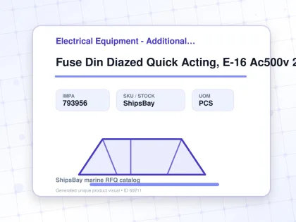 Fuse Din Diazed Quick Acting, E-16 Ac500v 20a - Electrical Equipment - Additional Items - IMPA 793956 - UOM PCS