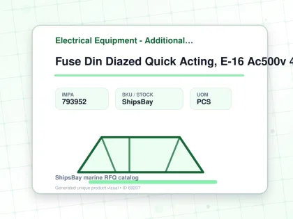 Fuse Din Diazed Quick Acting, E-16 Ac500v 4a - Electrical Equipment - Additional Items - IMPA 793952 - UOM PCS