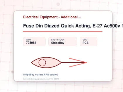 Fuse Din Diazed Quick Acting, E-27 Ac500v 10a - Electrical Equipment - Additional Items - IMPA 793964 - UOM PCS