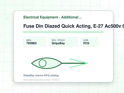 Fuse Din Diazed Quick Acting, E-27 Ac500v 6a - Electrical Equipment - Additional Items - IMPA 793963 - UOM PCS