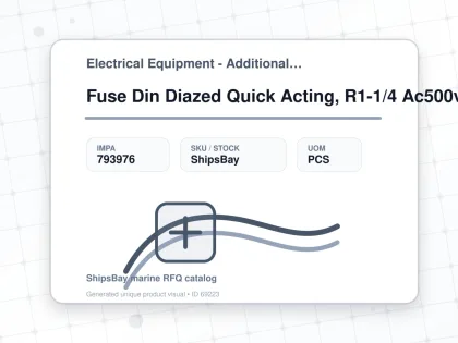 Fuse Din Diazed Quick Acting, R1-1/4 Ac500v 80a - Electrical Equipment - Additional Items - IMPA 793976 - UOM PCS