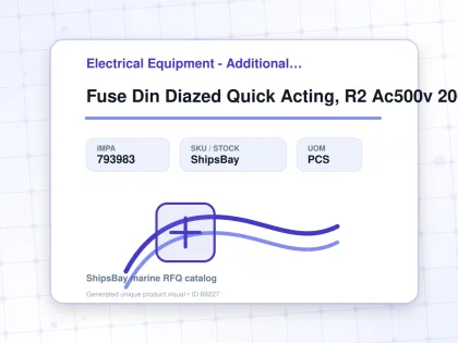 Fuse Din Diazed Quick Acting, R2 Ac500v 200a - Electrical Equipment - Additional Items - IMPA 793983 - UOM PCS