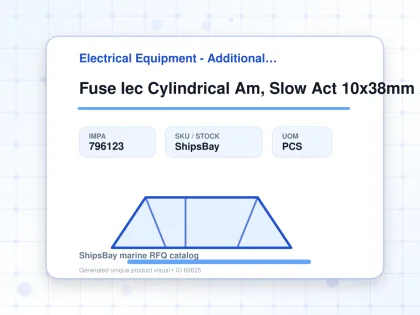 Fuse Iec Cylindrical Am, Slow Act 10x38mm Ac400v 25a - Electrical Equipment - Additional Items - IMPA 796123 - UOM PCS