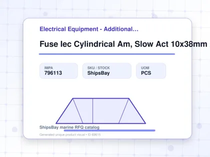 Fuse Iec Cylindrical Am, Slow Act 10x38mm Ac500v 0.5a - Electrical Equipment - Additional Items - IMPA 796113 - UOM PCS