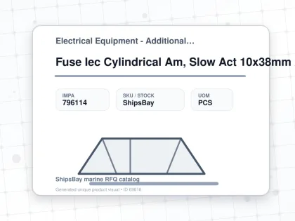 Fuse Iec Cylindrical Am, Slow Act 10x38mm Ac500v 1a - Electrical Equipment - Additional Items - IMPA 796114 - UOM PCS