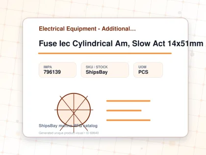 Fuse Iec Cylindrical Am, Slow Act 14x51mm Ac500v 40a - Electrical Equipment - Additional Items - IMPA 796139 - UOM PCS