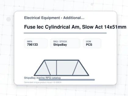Fuse Iec Cylindrical Am, Slow Act 14x51mm Ac690v 10a - Electrical Equipment - Additional Items - IMPA 796133 - UOM PCS