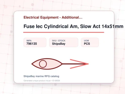 Fuse Iec Cylindrical Am, Slow Act 14x51mm Ac690v 16a - Electrical Equipment - Additional Items - IMPA 796135 - UOM PCS