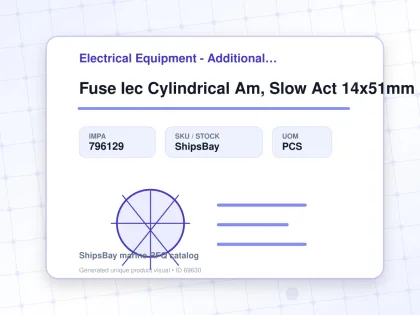 Fuse Iec Cylindrical Am, Slow Act 14x51mm Ac690v 2a - Electrical Equipment - Additional Items - IMPA 796129 - UOM PCS