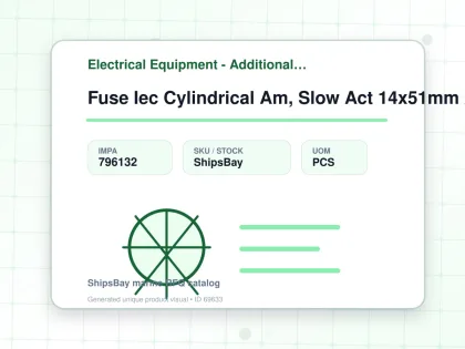 Fuse Iec Cylindrical Am, Slow Act 14x51mm Ac690v 8a - Electrical Equipment - Additional Items - IMPA 796132 - UOM PCS