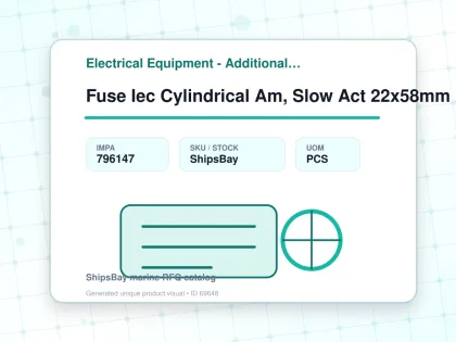 Fuse Iec Cylindrical Am, Slow Act 22x58mm Ac690v 16a - Electrical Equipment - Additional Items - IMPA 796147 - UOM PCS