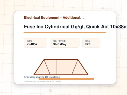 Fuse Iec Cylindrical Gg/gl, Quick Act 10x38mm Ac400v 32a - Electrical Equipment - Additional Items - IMPA 794057 - UOM PCS
