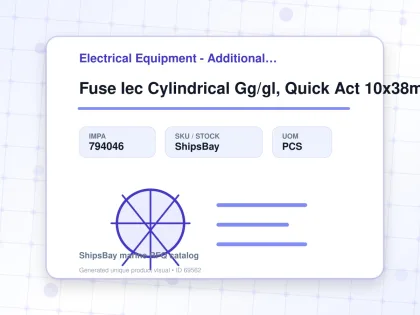 Fuse Iec Cylindrical Gg/gl, Quick Act 10x38mm Ac500v 0.5a - Electrical Equipment - Additional Items - IMPA 794046 - UOM PCS
