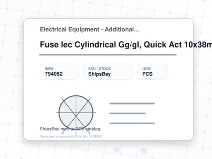 Fuse Iec Cylindrical Gg/gl, Quick Act 10x38mm Ac500v 10a - Electrical Equipment - Additional Items - IMPA 794052 - UOM PCS