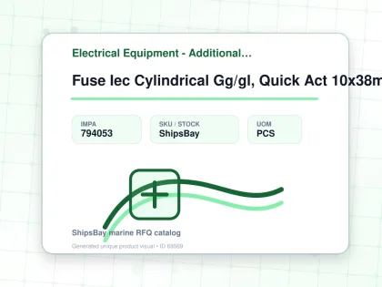 Fuse Iec Cylindrical Gg/gl, Quick Act 10x38mm Ac500v 12a - Electrical Equipment - Additional Items - IMPA 794053 - UOM PCS