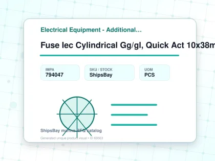 Fuse Iec Cylindrical Gg/gl, Quick Act 10x38mm Ac500v 1a - Electrical Equipment - Additional Items - IMPA 794047 - UOM PCS