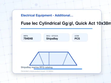 Fuse Iec Cylindrical Gg/gl, Quick Act 10x38mm Ac500v 2a - Electrical Equipment - Additional Items - IMPA 794048 - UOM PCS