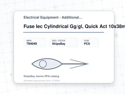 Fuse Iec Cylindrical Gg/gl, Quick Act 10x38mm Ac500v 4a - Electrical Equipment - Additional Items - IMPA 794049 - UOM PCS