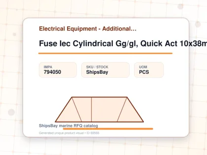 Fuse Iec Cylindrical Gg/gl, Quick Act 10x38mm Ac500v 6a - Electrical Equipment - Additional Items - IMPA 794050 - UOM PCS