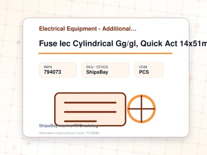Fuse Iec Cylindrical Gg/gl, Quick Act 14x51mm Ac400v 50a - Electrical Equipment - Additional Items - IMPA 794073 - UOM PCS