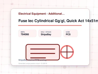 Fuse Iec Cylindrical Gg/gl, Quick Act 14x51mm Ac690v 10a - Electrical Equipment - Additional Items - IMPA 794066 - UOM PCS